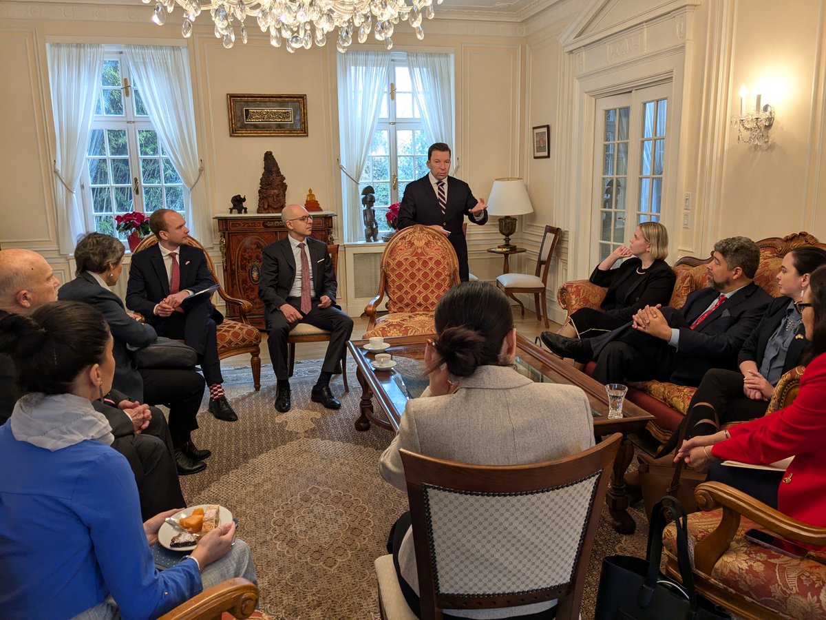 CZinWashington's tweet photo. Hearing the courageous voices of activists from Afghanistan, Belarus, Cuba, Iran, and Russia during the traditional Human Rights Defenders Breakfast hosted by the Ambassador Stašek. As all participants emphasized, solidarity remains the most powerful weapon against oppression.

#HumanRightsDay