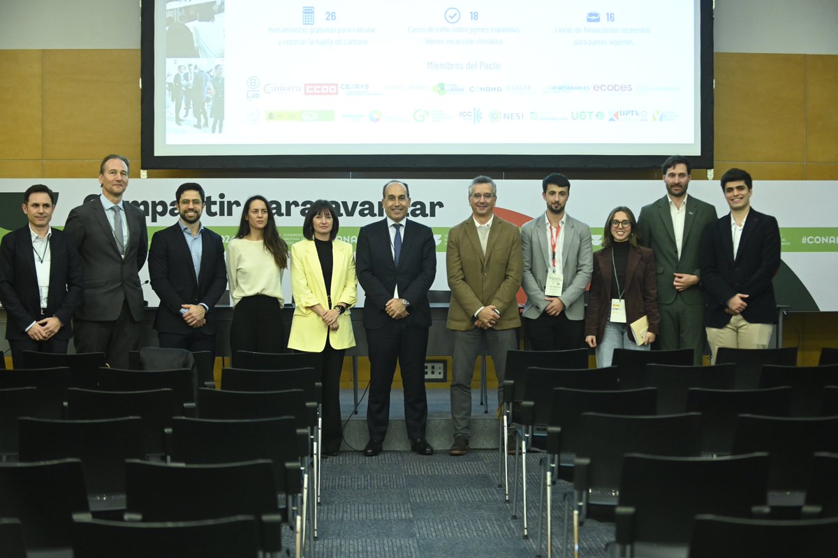 Además, en el evento, se produjo el relanzamiento del #Pacto en 2025 con 65 nuevas acciones anunciadas y se exploraron las siguientes temáticas:
🏛️Políticas de apoyo a pymes
💶Financiación para pymes y la Línea ICO Verde
👣Oportunidades para la contabilidad del carbono en España