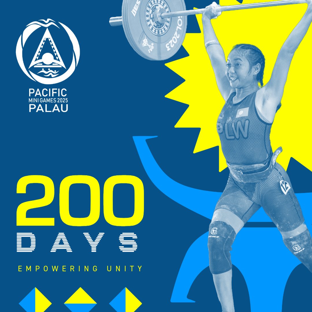 oceaniaolympic's tweet photo. 2οΈβ£0οΈβ£0οΈβ£ Days to go to the Pacific Games Council Mini Games 2025 in Palau π΅πΌ
#EmpoweringUnity #WarriorsOfOceania #PMG2025 https://t.co/K43RNUof3r