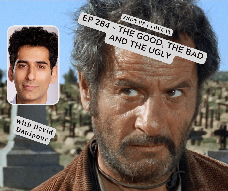 ShutUpILoveIt1's tweet photo. Actor, improviser, and son of a thousand fathers David Danipour grew up with his dad endlessly replaying Sergio Leone's THE GOOD, THE BAD AND THE UGLY (1966).

Is it a timeless cinema classic or an overrated, atrociously dubbed relic?
https://t.co/qd5NH7gzaA  #sergioleone https://t.co/ZarANIrJCe