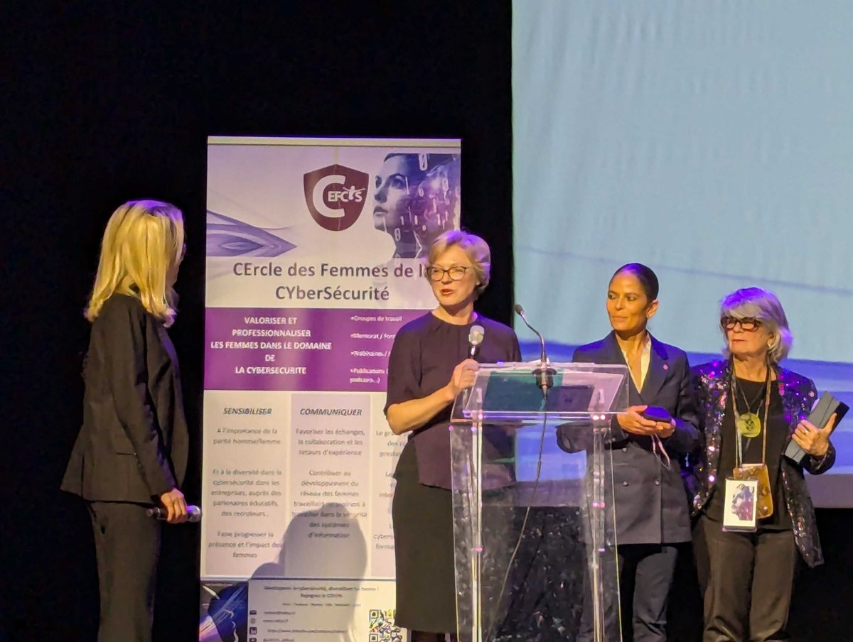 CEFCYS_Officiel's tweet photo. 🏆 Femme Cyber Chercheuse – EUROPE
👏 Félicitations à Dr. Elena VISHNEVSKAYA pour avoir remporté le prestigieux trophée Cyber Chercheuse, décerné par Sylvie ROCHE 🏆
#ecwd #womenincyber https://t.co/S0x3f5Utiy