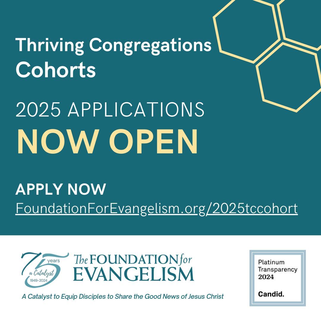Don't forget, applications are open for Thriving Congregations Cohorts. Visit buff.ly/3ZmIrxG for more information or to apply before Jan. 15.