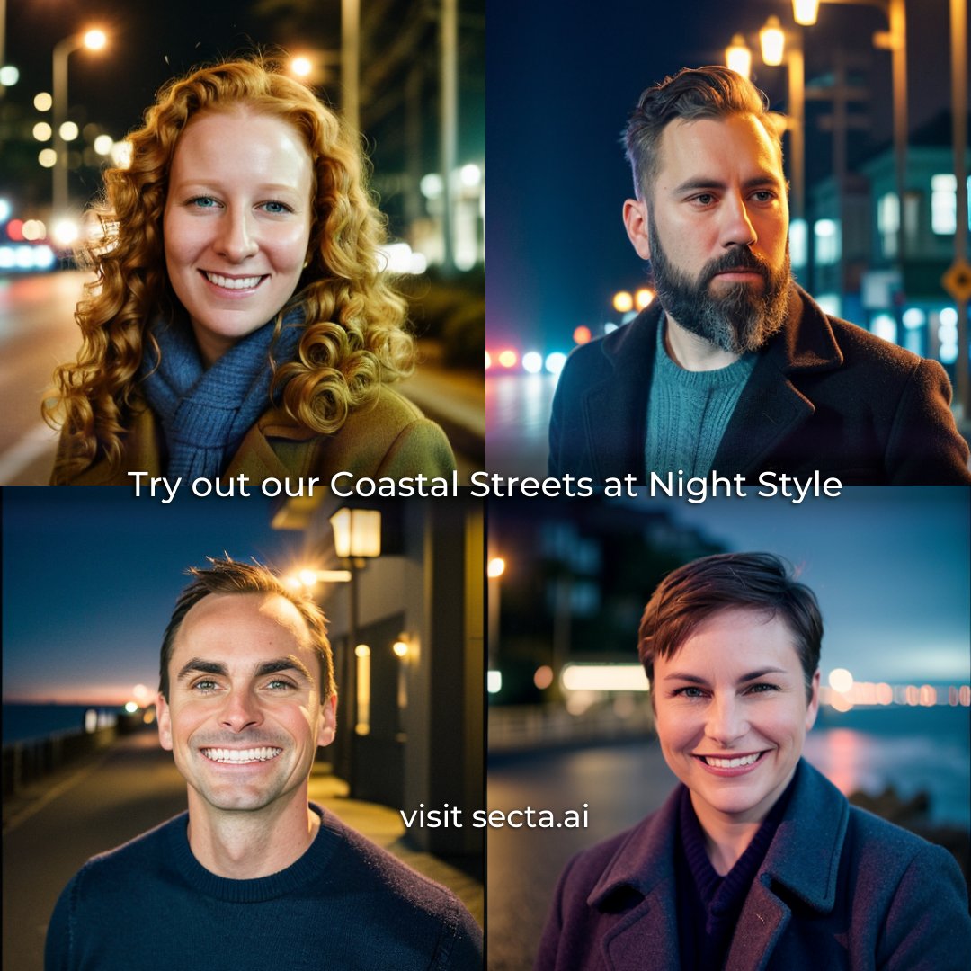 Who else got excited with our #NewStyle? Now, imagine achieving the perfect portrait without the need for an expensive photo shoot or the stress of being in front of a camera. 👀

Try out our Coastal Street at Night Style now. Visit secta.ai

#AI #AIHeadshot