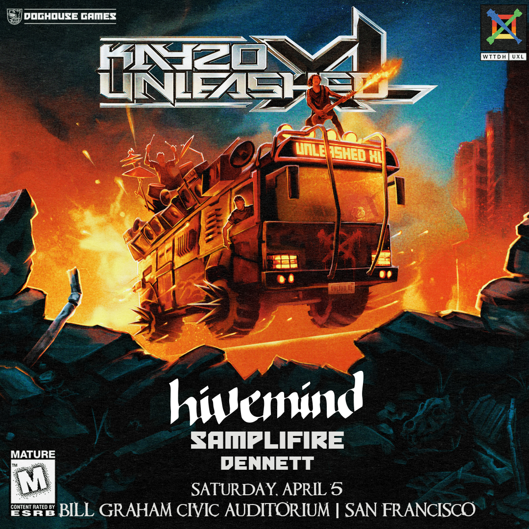 JUST ANNOUNCED 🚌 @kayzomusic is taking SF by storm for the Unleashed XL '25 with <a href="/thisishivemind/">Hivemind</a>, <a href="/Samplifire/">Samplifire</a>, and <a href="/dennettmusic/">Dennett</a> on Saturday, 4/5 🎇 Presale begins Thursday, 12/12 at 10am w/ PW = eyes 👀

🎟️: Tickets on sale Friday, 12/13 at 10am!
ℹ️: bit.ly/41nrGFv