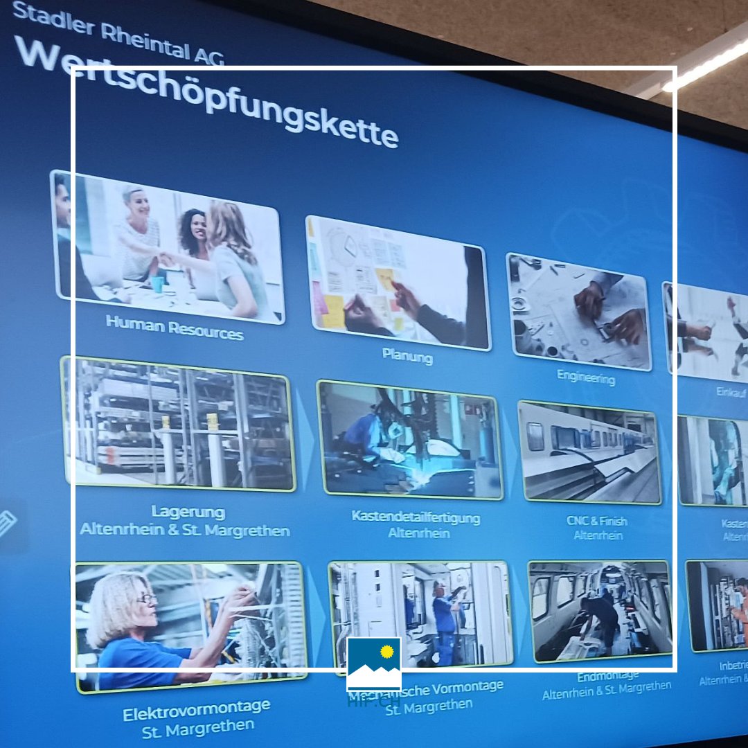 Die #HIF Kl. 5G &amp; 6G besuchten die Stadler Rheintal AG &amp; bekamen eine tollen Einblick in die Produktion des gr. Produktportfolios. Der Global Player verkauft ww Doppelstocktriebzüge &amp; Spezialfahrzeuge. Die Schüler:innen waren sehr beeinduckt. Vielen Dank für die Gastfreundschaft