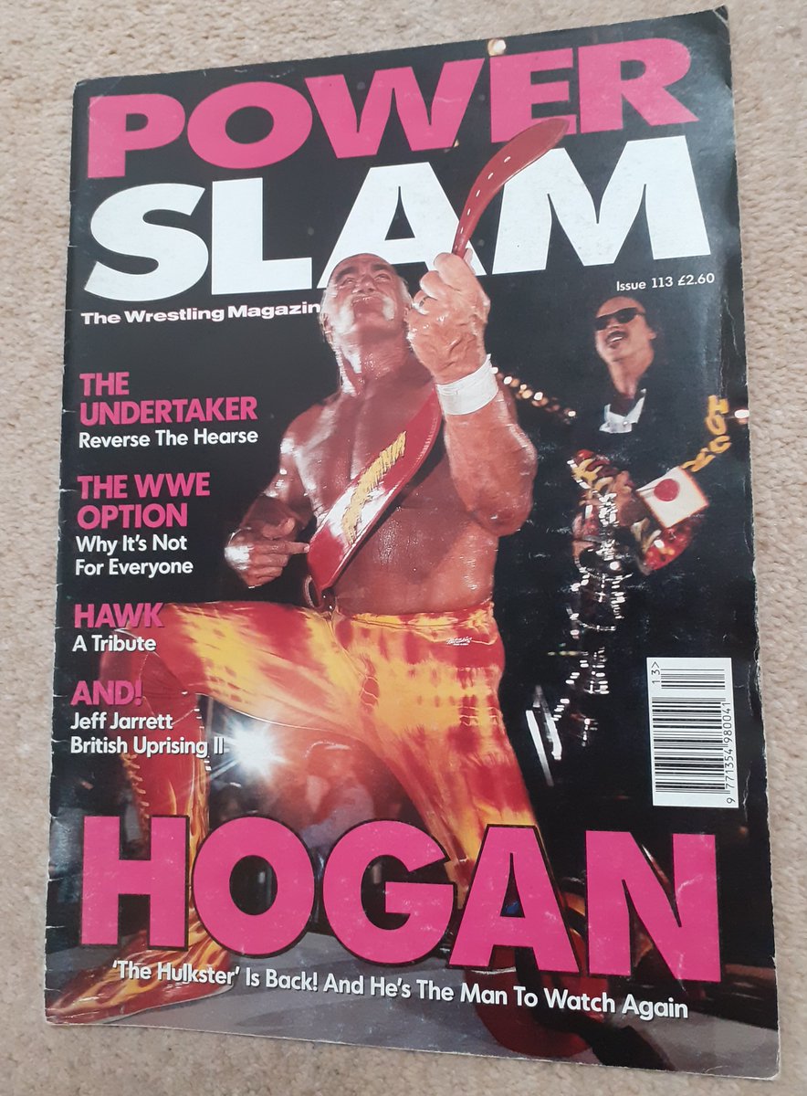 Power Slam 113, published the month after Hulk Hogan had sold Jeff Jarrett’s guitar attack backstage at NJPW’s Ultimate Crush II on October 13, 2003. Alas, the angle was bound not for glory, but a dead end: Hogan did not wrestle Jarrett in TNA or indeed anywhere else.
