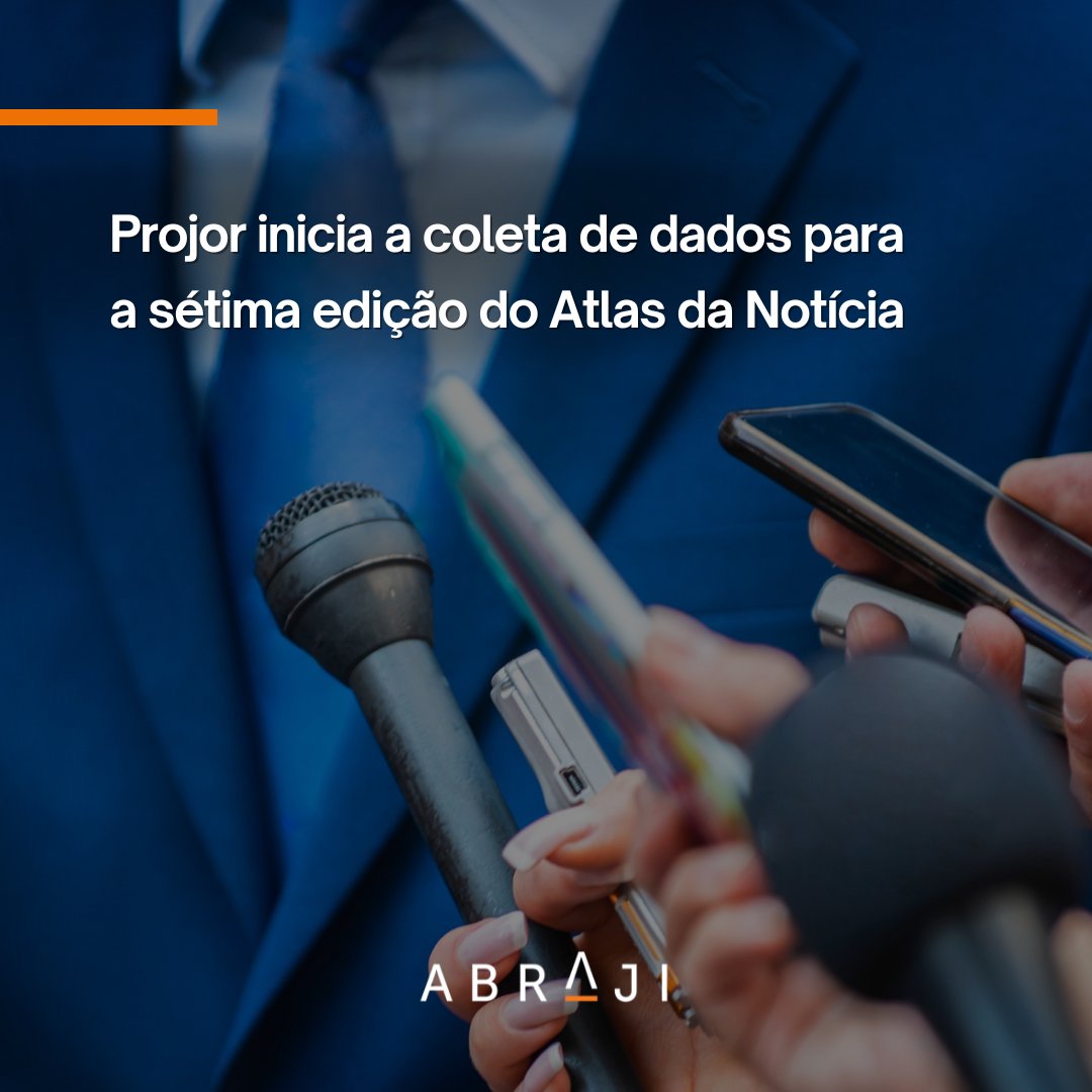 abraji's tweet image. 📣 O Projor – Instituto para o Desenvolvimento do Jornalismo inicia a coleta de dados para a 7º edição do Atlas da Notícia, projeto colaborativo que mapeia o jornalismo local e identifica os desertos de notícias no Brasil

👋Post com #textoalternativo

#Abraji #Projor #Jornalismo