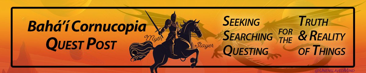 UnenslavedMind's tweet photo. #QuestPost
Share how you heard of the Bahá'í Faith or how you became a Bahá'í! https://t.co/B5tSkJK9HK