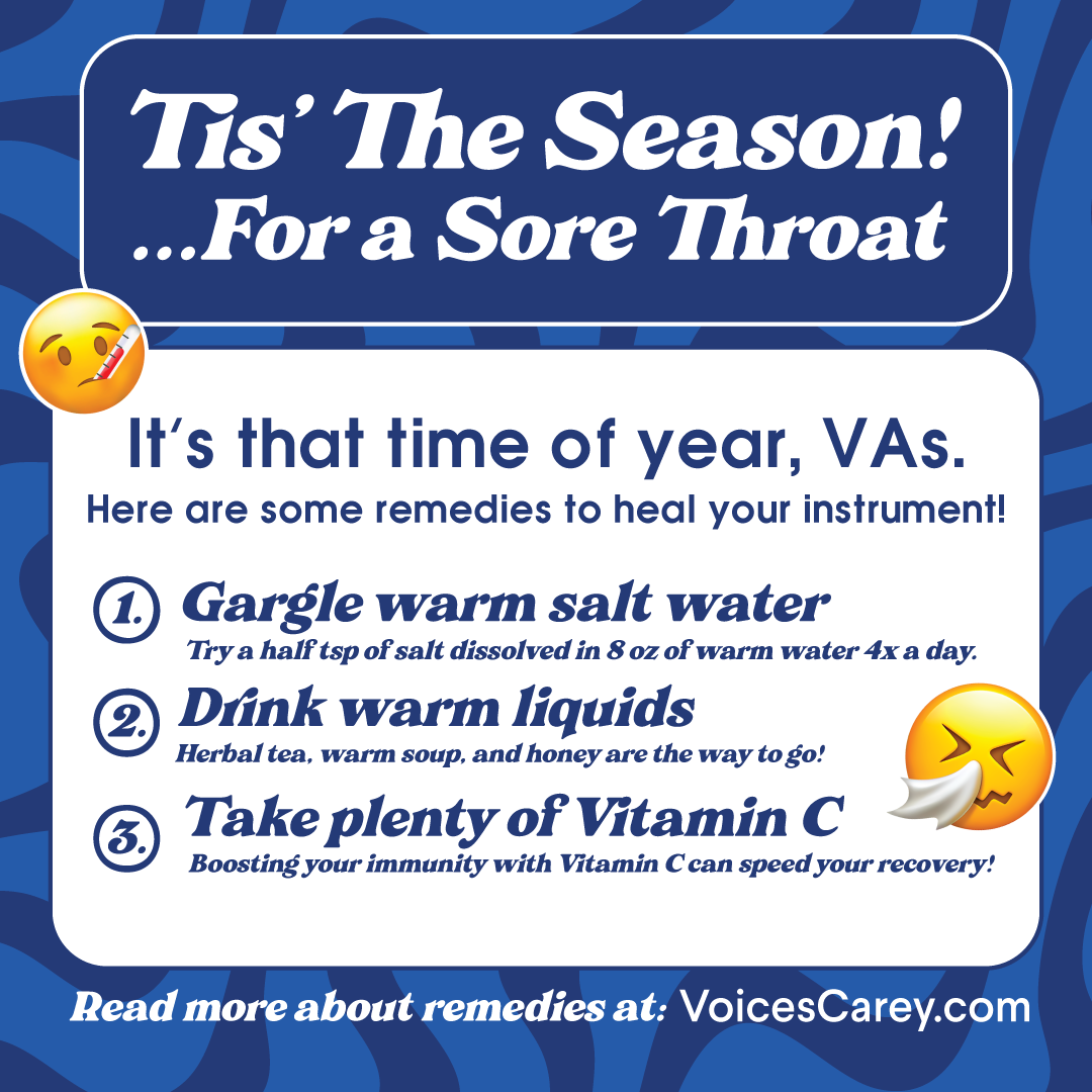 We know sick season is here! Make sure you get plenty of rest to heal the instrument of your career 🤧😴