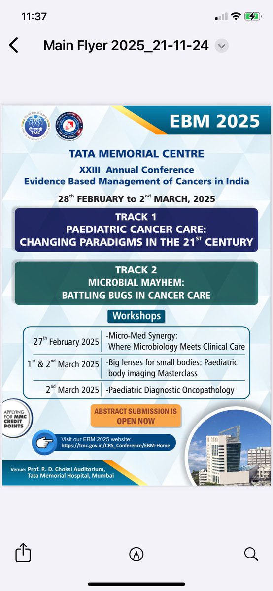 Meenakshi Ganeshan (@meenakshigane17) on Twitter photo EBM 2025 - Registration started - Online link - tmc.gov.in/m_events/Event… EBM 2025 - Registration started - Online link - tmc.gov.in/m_events/Event…