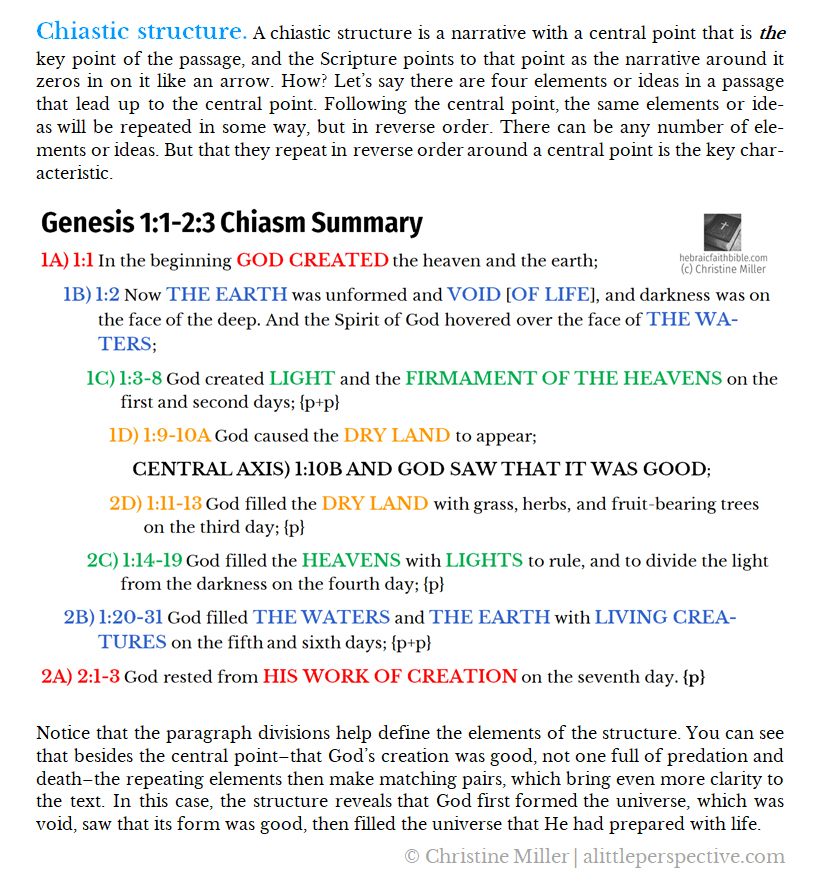 Christine982Mil's tweet image. Teaching Tools of Scripture in #Genesis 1 and 2
A common teaching tool is: Chiastic Structure
 #Bible #ChiasticStructure #KnowYourBible   
God has embedded several #TeachingTools in Scripture to help communicate His message. He wants to be understood, but He does not throw His…