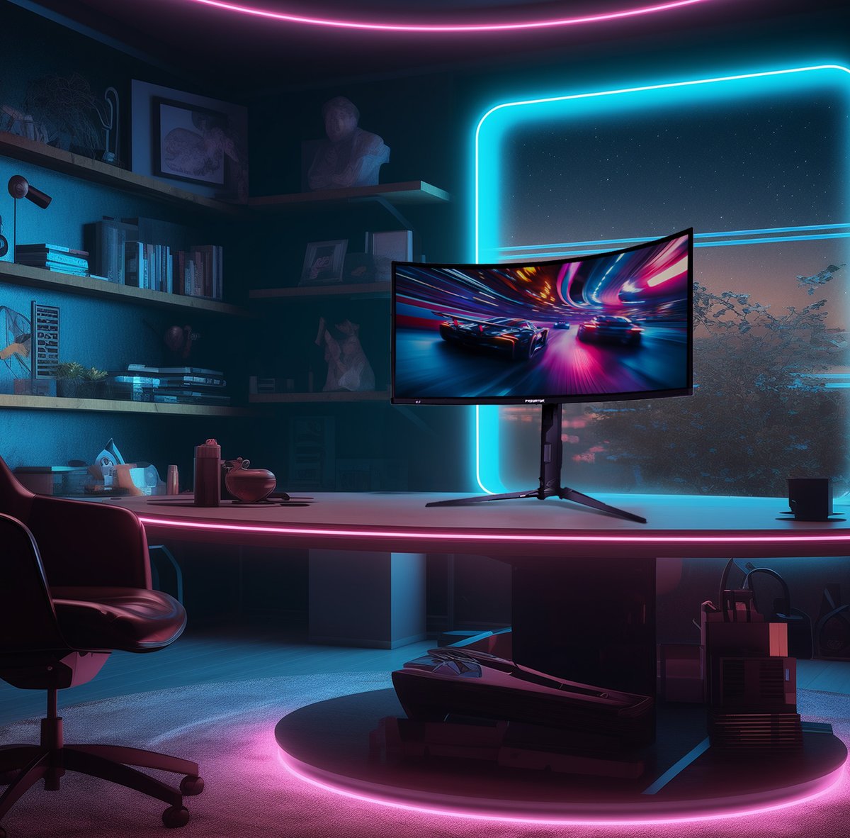 AcerAmerica's tweet image. Curved to naturally pull you in—swivel, tilt, pivot, and adjust the Predator XB3 Monitor flexible Ergostand when you game or stream for maximum comfort!

#GamingMonitor #CurvedDisplay