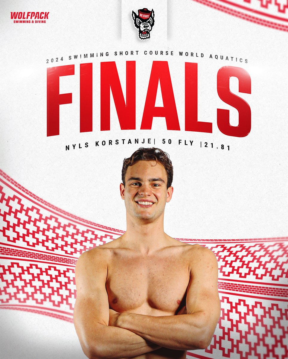 Nyls is headed to the FINALS!!!

Korstanje placed second with a time of 21.81 in the 50 fly! Tune in to watch, tomorrow at 12:42 p.m. ET on Peacock!

#GoPack🐺