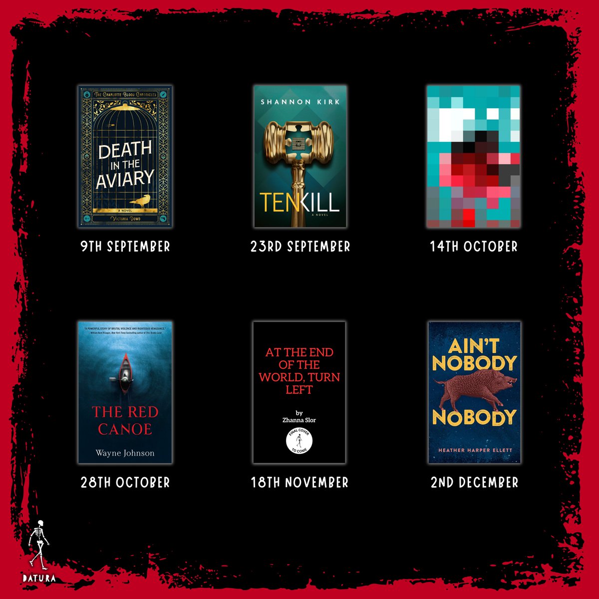 Welcome to the Datura 2025 List! We have compiled our 2025 releases to show you all the exciting titles you can look forward to in the new year. Take a look through this thread to find out more about each one!

#thriller #mystery #horror #crimefiction #daturabooks