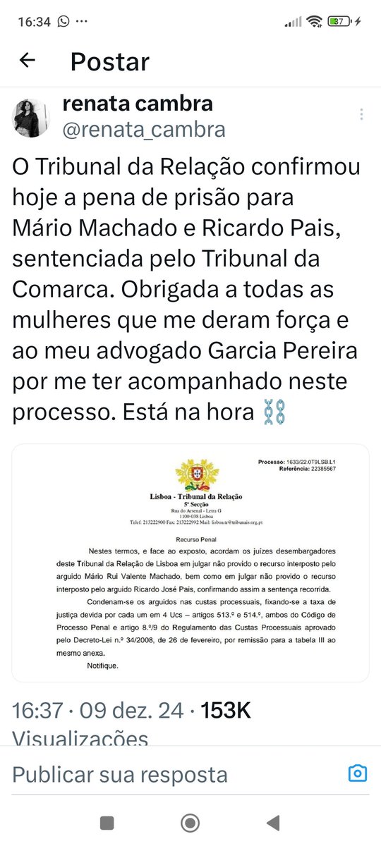 AntonioMPatriot's tweet photo. @renata_cambra com tanta raiva do #mariomachado acabou de assinar a sua certidão de óbito atrás das grades , na minha vida nunca tinha visto alguém falsificar documentos dos tribunais @racismocontrapt @Grupo1143 https://t.co/gMqrTXR8lc