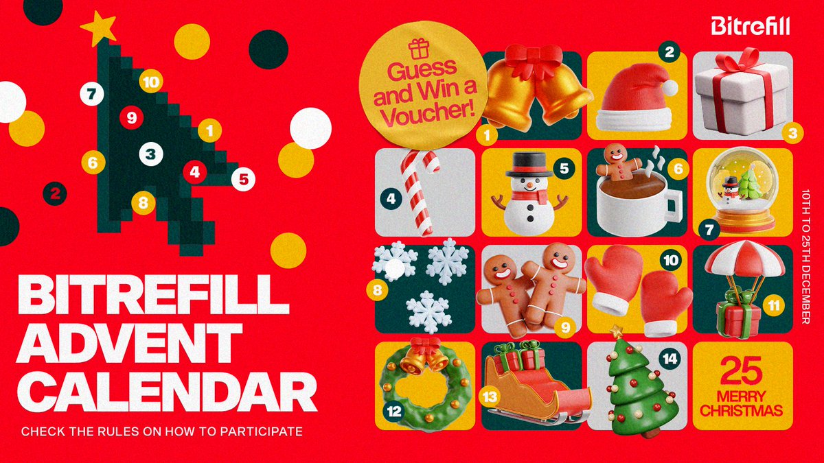 The Bitrefill Advent Calendar is back! 🎁🎄

Day 1/14

Each day until Christmas, we will reveal a CLUE about a gift card that we offer.

The first person who guesses correctly will win a Bitrefill balance of $100!

At Bitrefill, we have over 10,000 gift cards that you can buy