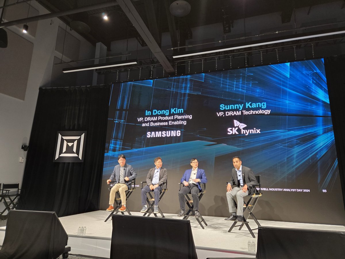 MyTechMusings's tweet image. Great panel on custom #HBM with @Samsung @SKhynix @MarvellTech moderated by @NigelAlvares 

#Marvell2024IADay
