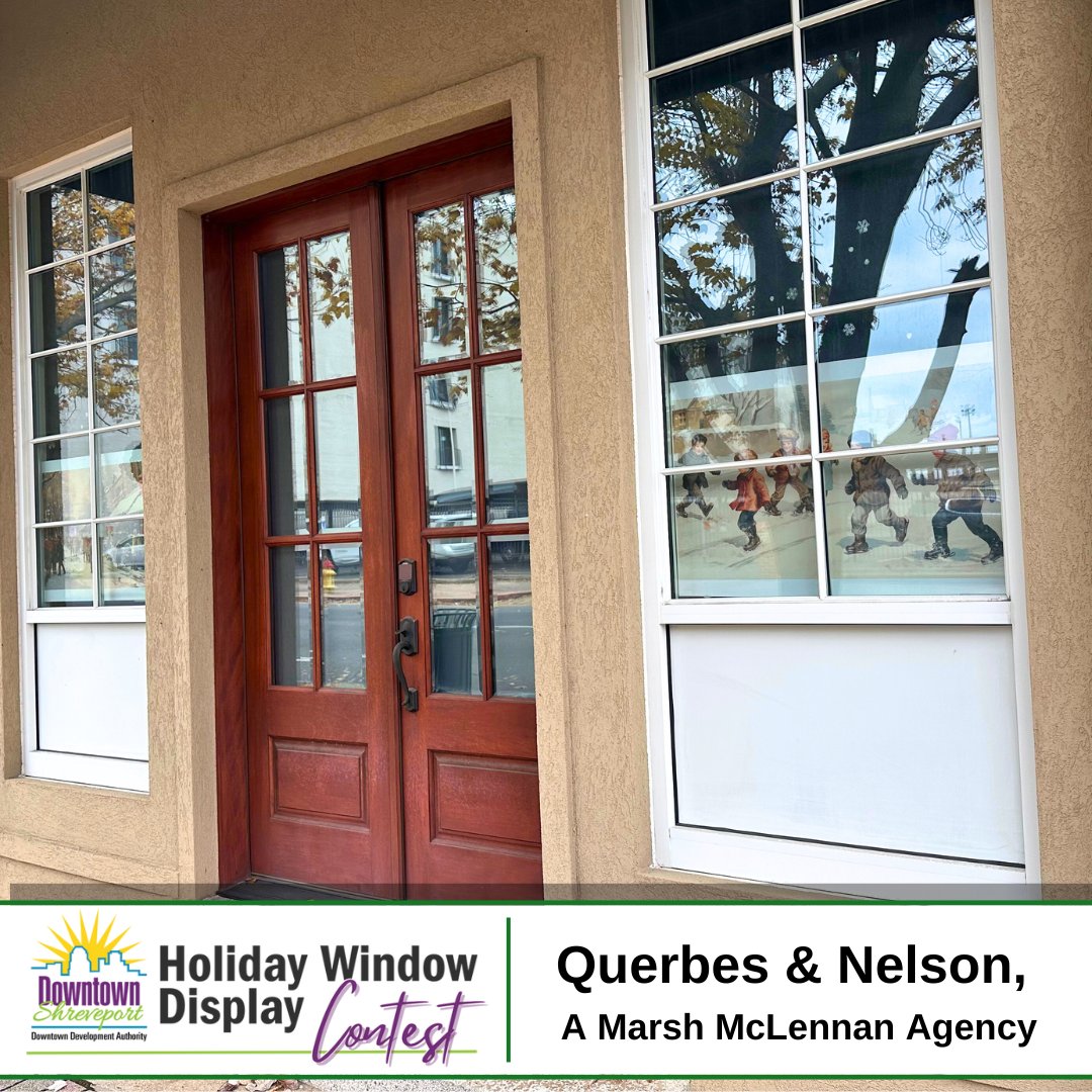 CoolDowntown's tweet photo. 🎄#DowntownShreveport is ready for the holidays! 
With 16 businesses competing in the #HolidayWindowContest, you’ll find festive displays that are sure to dazzle all around #downtown. See the full list of participants and vote here: https://t.co/Uq91CDjO1K https://t.co/Ed1YtCcx8I
