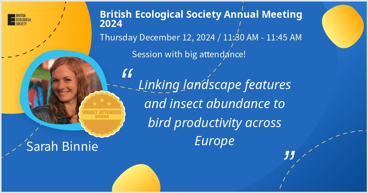 If you're at the #BES2024 Annual Meeting in Liverpool this week, please come along to my talk in the Conservation Science and Policy - Conservation Macroecology session! l🐦🪲