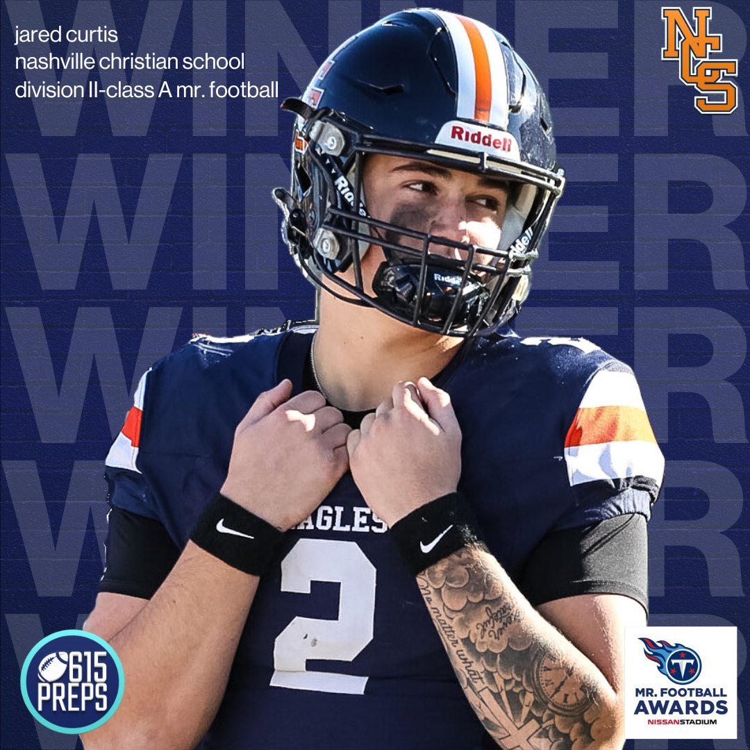 615 Preps (@615preps) on Twitter photo Congratulations to Nashville Christian's Jared Curtis (<a href="/Jaredcurtis37/">Jared Curtis 2026 QB</a>) on winning Division II-Class AA Mr. Football honors! Congratulations to Nashville Christian's Jared Curtis (<a href="/Jaredcurtis37/">Jared Curtis 2026 QB</a>) on winning Division II-Class AA Mr. Football honors!