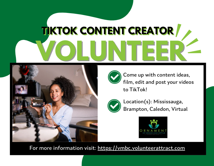 VolunteerMBC's tweet photo. Create fun ideas, film and edit videos to post on TikTok and engage others with your videos! 

Link- https://t.co/Dn3zEKSJfG https://t.co/vwGW0OT32O