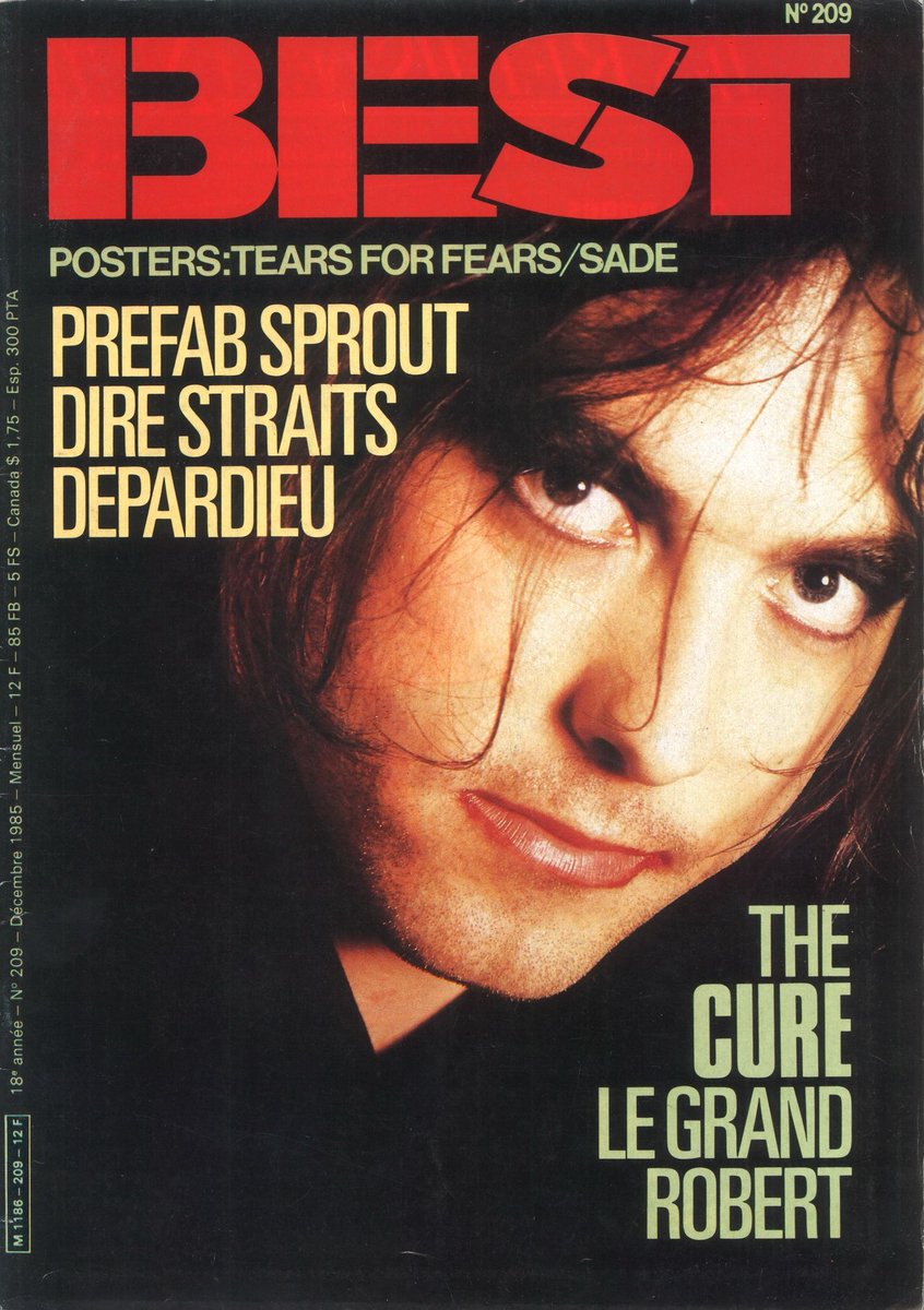 TheCureForever_'s tweet photo. Robert Smith graces the cover of Best magazine (France, December 1985). A timeless icon during The Head on the Door era.
#TheCure #RobertSmith #BestMagazine #1985 #TheHeadOnTheDoor #MusicIcons https://t.co/DbPH6UXRgt