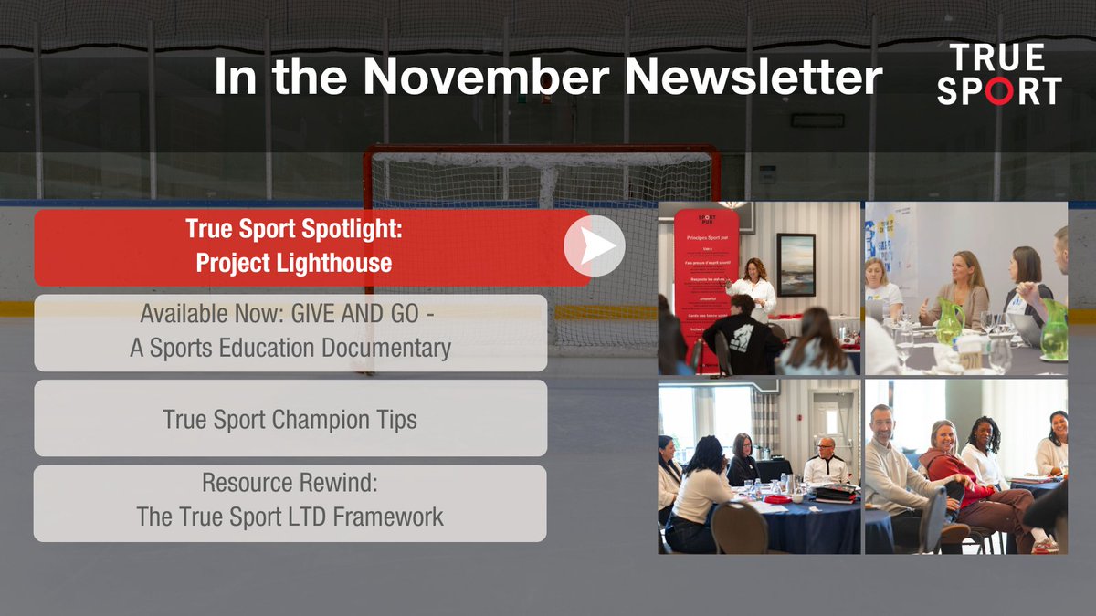True Sport pur (@truesportpur) on Twitter photo Project Lighthouse, led by <a href="/TeamCanada/">Team Canada</a>, brings leaders from <a href="/viaSportBC/">viaSport</a>, <a href="/AideSport/">Sport'Aide</a>, and <a href="/SportNovaScotia/">sportnovascotia</a> together to create safe and inclusive sport environments across Canada.
Learn more about each province’s initiatives in the True Sport newsletter: mailchi.mp/truesportpur/n… Project Lighthouse, led by <a href="/TeamCanada/">Team Canada</a>, brings leaders from <a href="/viaSportBC/">viaSport</a>, <a href="/AideSport/">Sport'Aide</a>, and <a href="/SportNovaScotia/">sportnovascotia</a> together to create safe and inclusive sport environments across Canada.
Learn more about each province’s initiatives in the True Sport newsletter: mailchi.mp/truesportpur/n…