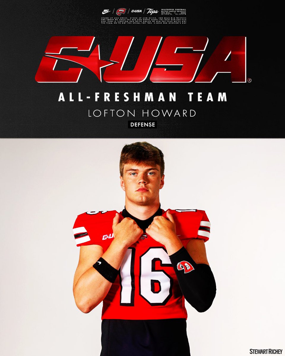 WKU Football (@wkufootball) on Twitter photo ๐ ๐๐ฅ๐ฅ-๐๐๐๐ ๐๐จ๐ง๐จ๐ซ๐ฌ ๐
WR Cameron Flowers & LB Lofton Howard have been selected to the Conference USA All-Freshman Team.
<a href="/CameronFlowers_/">Cameron Flowers</a> | <a href="/loftonhoward1/">Lofton Howard</a> ๐ ๐๐ฅ๐ฅ-๐๐๐๐ ๐๐จ๐ง๐จ๐ซ๐ฌ ๐
WR Cameron Flowers & LB Lofton Howard have been selected to the Conference USA All-Freshman Team.
<a href="/CameronFlowers_/">Cameron Flowers</a> | <a href="/loftonhoward1/">Lofton Howard</a>