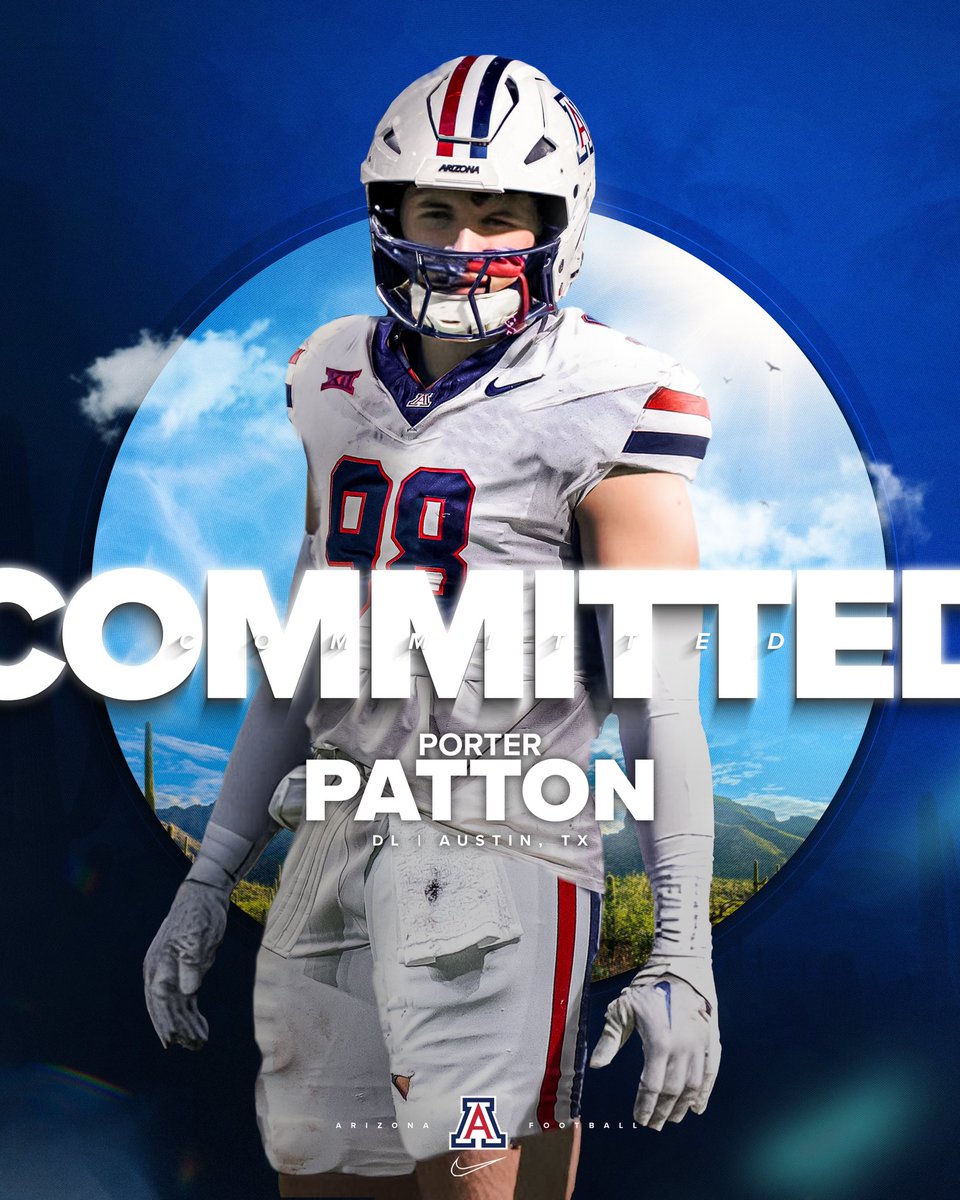 Thank you <a href="/ArizonaFBall/">Arizona Football</a>! #Commited!
<a href="/CoachTSalazar/">Tony Salazar</a> <a href="/CoachBrennan/">Coach Brennan</a>
<a href="/Coach_Seumalo/">Joe Seumalo</a> <a href="/CoachAkina/">Duane Akina</a>
<a href="/Gaizka_UofA/">Gaizka Crowley</a> <a href="/Fletcher_UofA/">Fletcher Kelly</a>