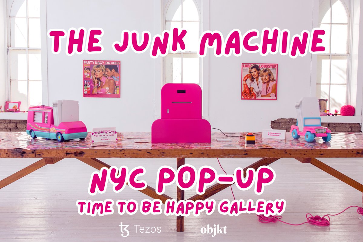 THE JUNK MACHINE comes to New York City 🤖

Time To Be Happy Gallery
Powered by <a href="/tezos/">Tezos</a> 
December 18 from 6-9PM

RSVP below