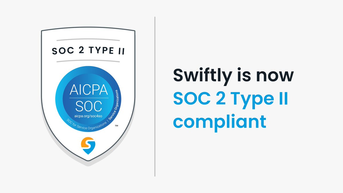 Swiftly (@swiftlyinc) on Twitter photo We’re thrilled to announce that Swiftly is now SOC 2 Type II compliant. Beyond compliance, Swiftly is committed to providing our customers with cybersecurity best practices and support when other technologies experience cyber attacks. Learn more: goswift.ly/blog/transit-t… We’re thrilled to announce that Swiftly is now SOC 2 Type II compliant. Beyond compliance, Swiftly is committed to providing our customers with cybersecurity best practices and support when other technologies experience cyber attacks. Learn more: goswift.ly/blog/transit-t…