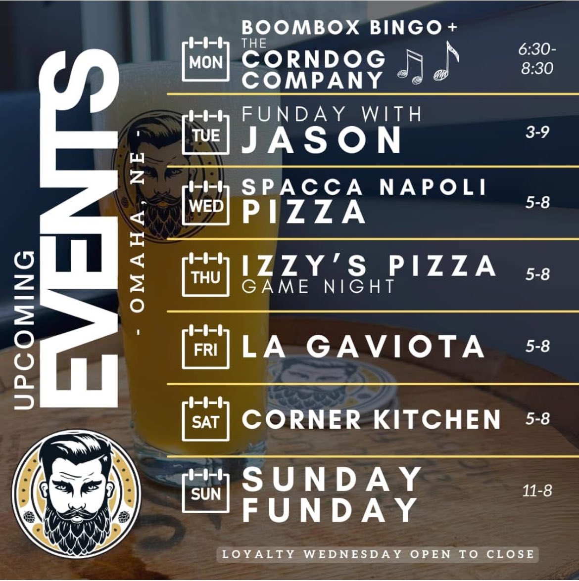 Here is the food truck/event schedule for #Omaha this week!