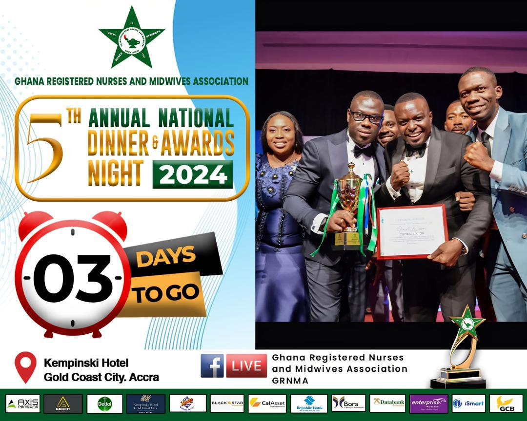 The countdown to the showdown....It's the 5th annual National Dinner and Awards night 2024
#grnmaawards2024 #GRNMA #GhanaNursesAwards