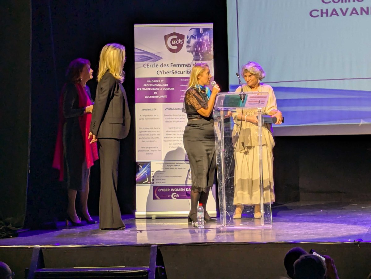 CEFCYS_Officiel's tweet photo. 🏆 Femme Cyber Espoir - FRANCE
👏 Bravo à Joséphine DELAS pour avoir reçu le trophée de Femme Cyber Espoir, décerné par Frédérique LEBRUN ! Votre talent remarquable et votre engagement dans le domaine de la cybersécurité tracent la voie de l’avenir ! 🌟🏆
#ecwd https://t.co/8DlIzo3aq9