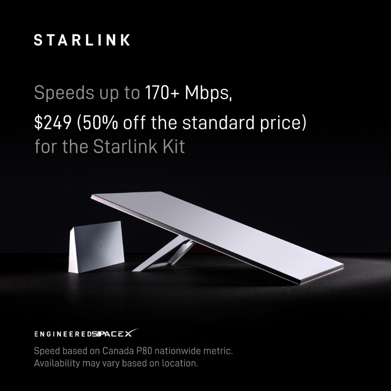 Starlink's tweet photo. No long-term contracts.
Easy to order online.