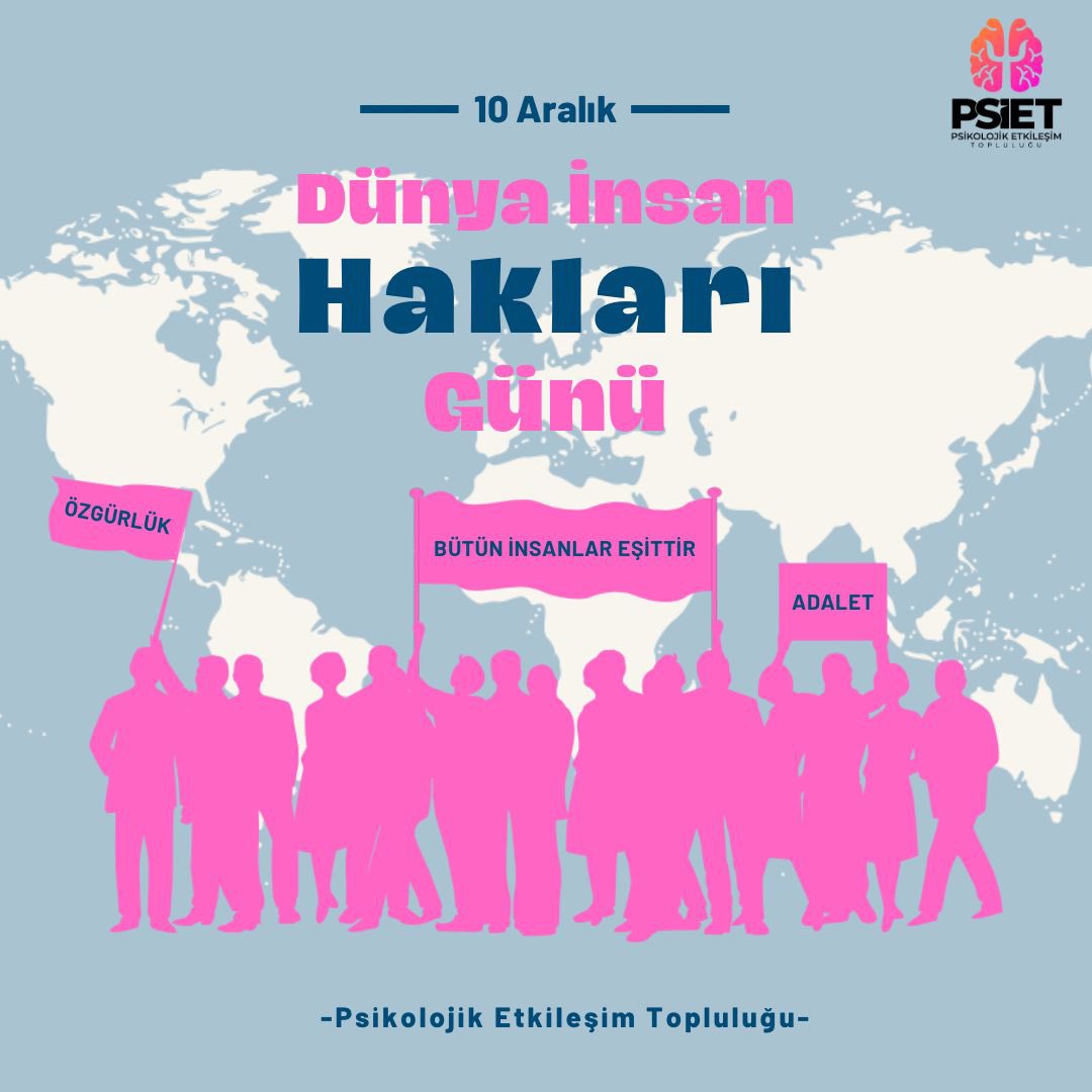psiett's tweet photo. İnsan hakları, evrensel değerlerimizin en önemli dayanaklarından biridir.

Adaletin, merhametin ve dayanışmanın rehberliğinde, hoşgörünün ve barışın hâkim olduğu bir dünya diliyoruz.

10 Aralık #DünyaİnsanHaklarıGünü kutlu olsun. https://t.co/1a6hU2aCDb