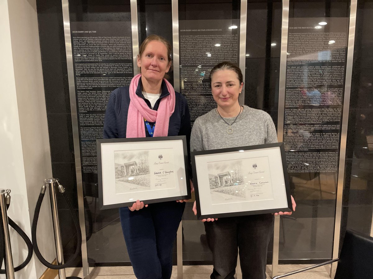 UCD Pain Centre (@ucd_ctpr) on Twitter photo Congratulations to Ms Nuria Corcoran & Dr Grainne O'Donoghue who recieved long service awards in <a href="/UCD_CHAS/">UCD College of Health & Agricultural Science</a> Congratulations to Ms Nuria Corcoran & Dr Grainne O'Donoghue who recieved long service awards in <a href="/UCD_CHAS/">UCD College of Health & Agricultural Science</a>