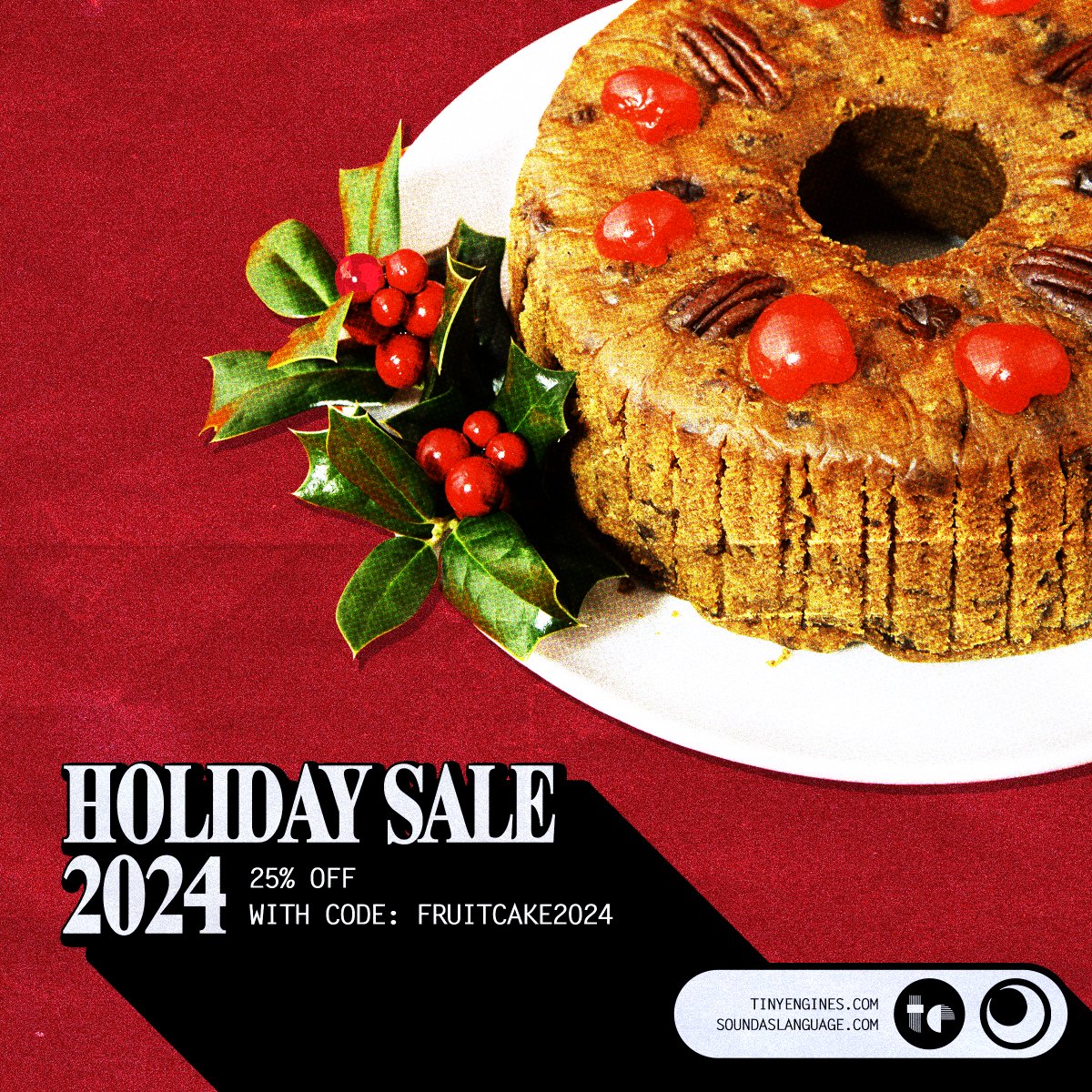Tiny Engines (@tinyengines) on Twitter photo Our year-end holiday sale has arrived. Fruit cake is back whether you like it or not. 25% off EVERYTHING on the <a href="/soundaslanguage/">sound as language</a> & TE Bandcamps!
tinyengines.bandcamp.com Our year-end holiday sale has arrived. Fruit cake is back whether you like it or not. 25% off EVERYTHING on the <a href="/soundaslanguage/">sound as language</a> & TE Bandcamps!
tinyengines.bandcamp.com