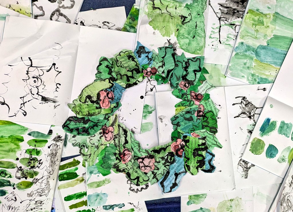 Year 1! Amazing 
So proud 
A collaborative Christmas wreath 🎄
#watercolour #sticksandink #christmaswreath 
#primaryartkpo 
#primaryart
instagram.com/p/DDZa3HeNe9F/…