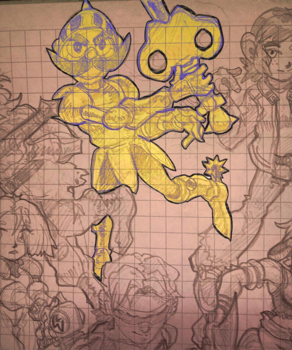 PezAdriArts's tweet image. I was working on something but since it&apos;s the anniversary i just show this part 🗡️🛡️⏰

#sega #segasaturn #clockworkknight #retro