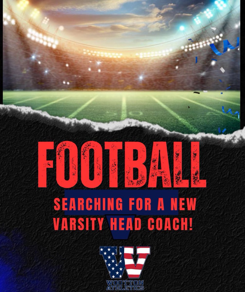 Wootton Athletics (@tswathletics) on Twitter photo Wootton High School is looking for applicants for our Head Varsity Football Coach vacancy. If interested, please apply through MCPS Careers: montgomeryschoolsmd.org/departments/ca… or email Athletic Specialist Alton Lightsey: alton_l_lightsey@mcpsmd.org Wootton High School is looking for applicants for our Head Varsity Football Coach vacancy. If interested, please apply through MCPS Careers: montgomeryschoolsmd.org/departments/ca… or email Athletic Specialist Alton Lightsey: alton_l_lightsey@mcpsmd.org