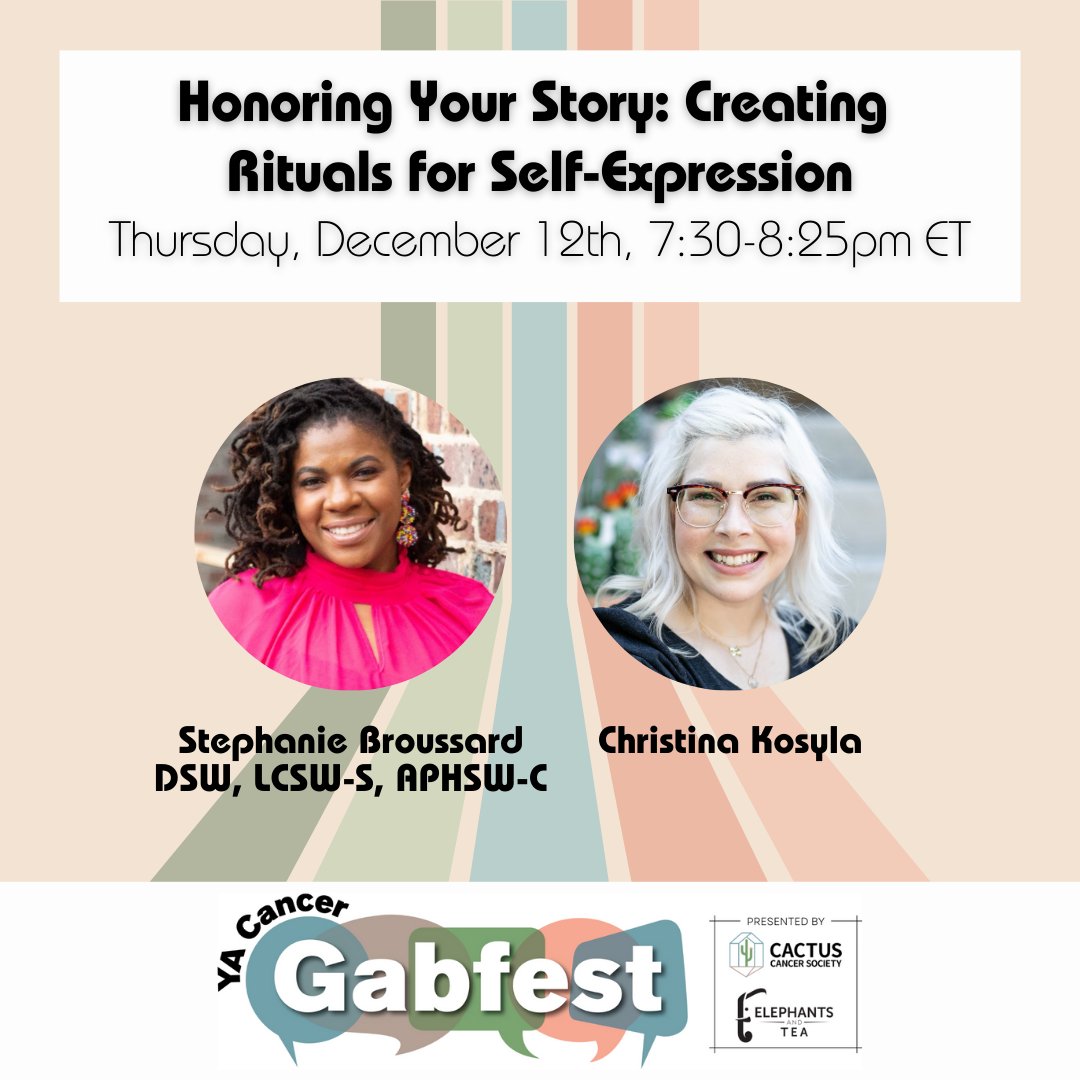 bpresentorg's tweet photo. 🎙️ #Gabfest Day 4: Today’s sessions will focus on elevating voices, honoring experiences, and finding creative ways to express yourself and navigate the cancer experience.

➡️ https://t.co/pVqfbruOxz https://t.co/WN4PkKnSKI