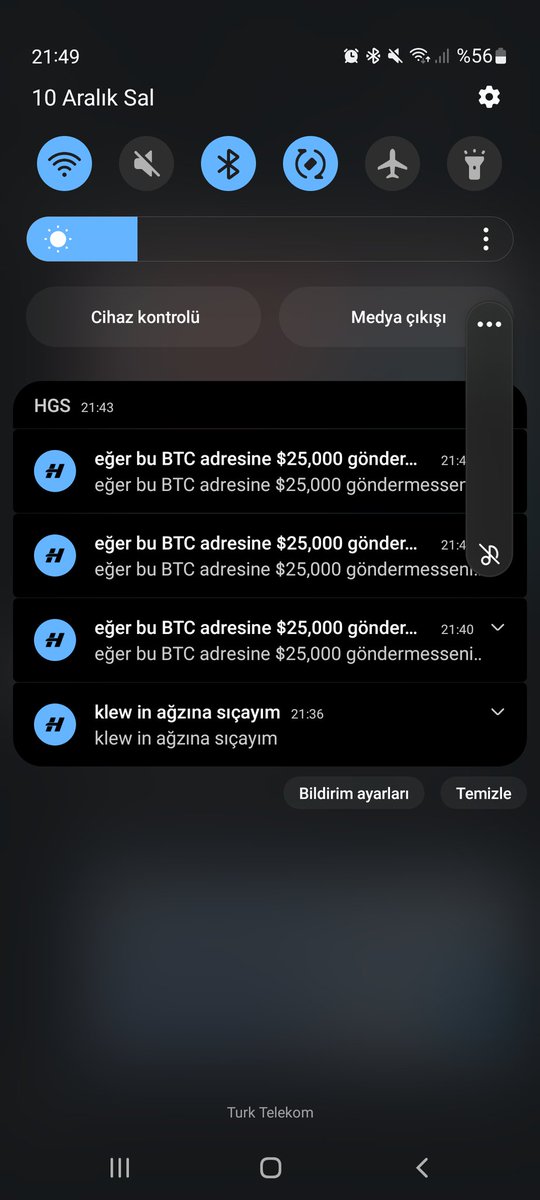 Hgs hacklenmiş gelen bildirimlerden anlaşılacağı üzere. Ayrıca 25k usd para mı it oğlu it? Klew'e o konuda ben de çok kırgınım.
