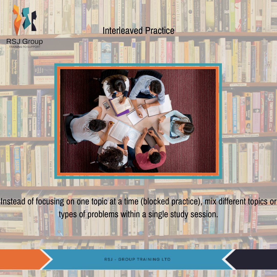 RSJ_group's tweet image. Mix it up! 🌀 Instead of sticking to one topic, try blending different subjects or problem types in a single study session. This keeps your brain on its toes, boosting problem-solving skills and building a deeper understanding. 💡

 #InterleavedPractice #StudySmart #StudyTips