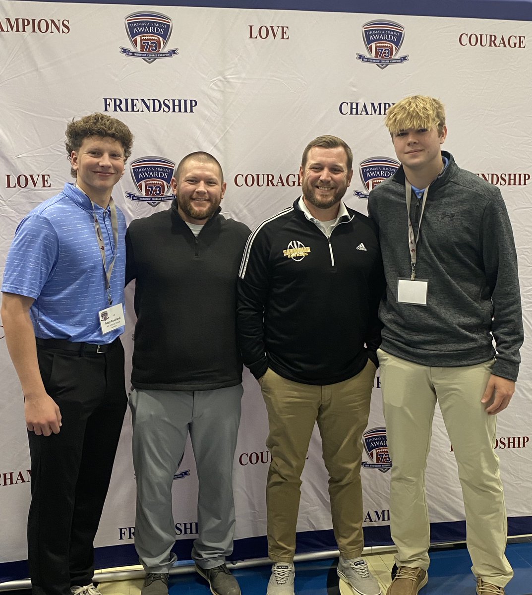 It was a great day at the Simone Awards! Congratulations to <a href="/LandonNoland/">Landon Noland</a> and <a href="/GageBowland43/">Gage Bowland</a> for making the All Simone Team as well as being Semi-Finalist for the Bobby Bell award! <a href="/SimoneAwards/">SimoneAwards</a>