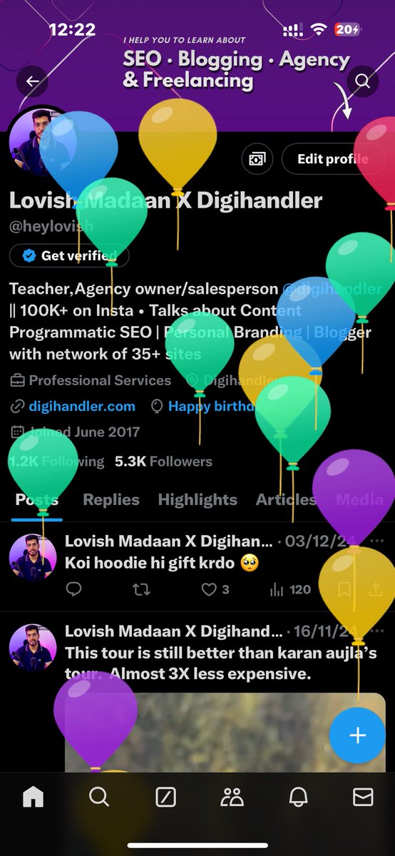 Balloons on my profile 🧿