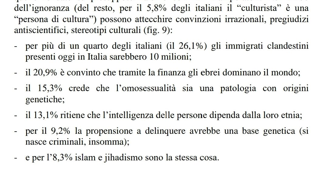 E voi lo avete letto il 58° rapporto Censis? 
Lo trovate qui 👇 censis.it/sites/default/…

Qui sotto delle piccole perle...