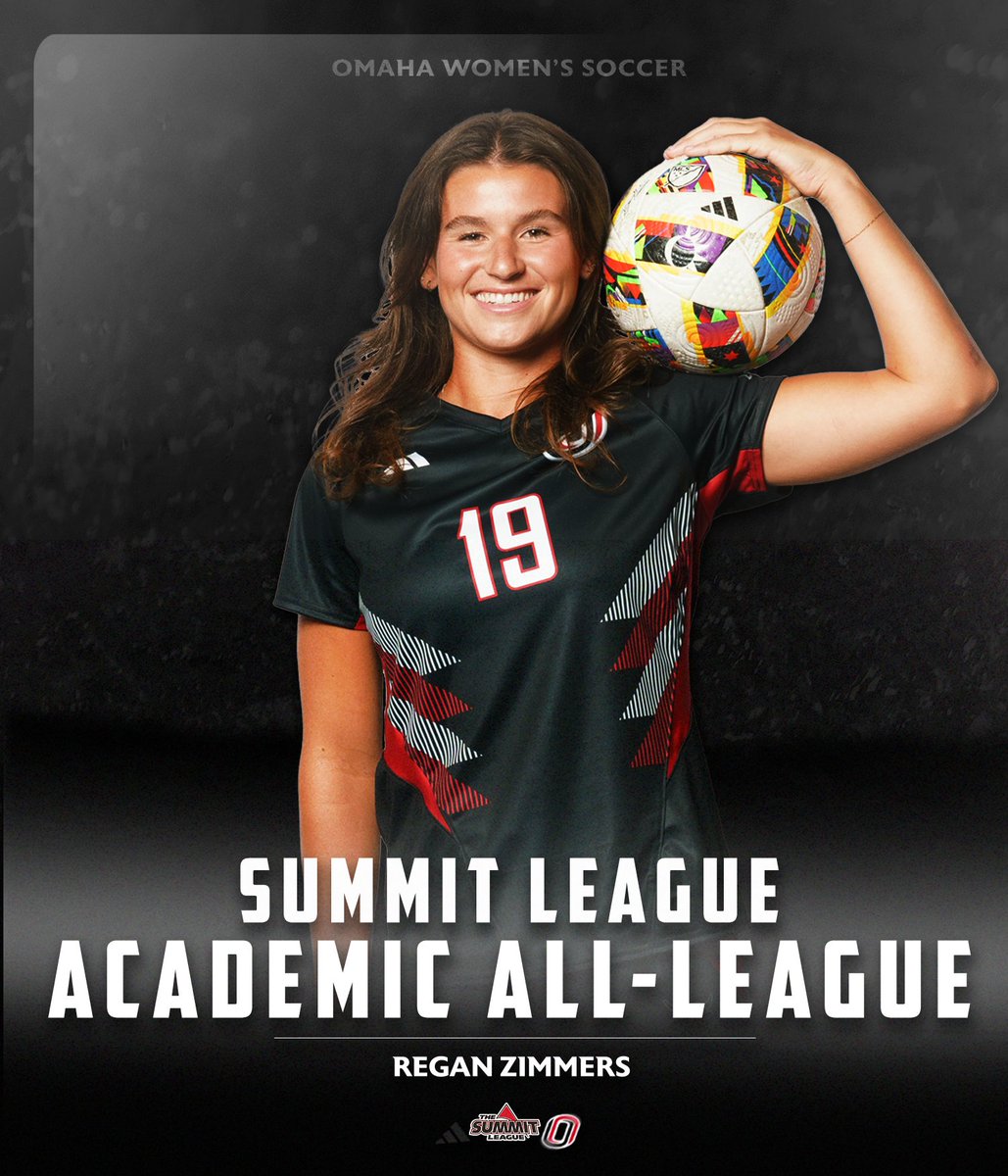 Another Award for Regan🏅

For the second year in a row, Regan Zimmers has been named to the Summit League Academic All-League team!

#OmahaWSOC