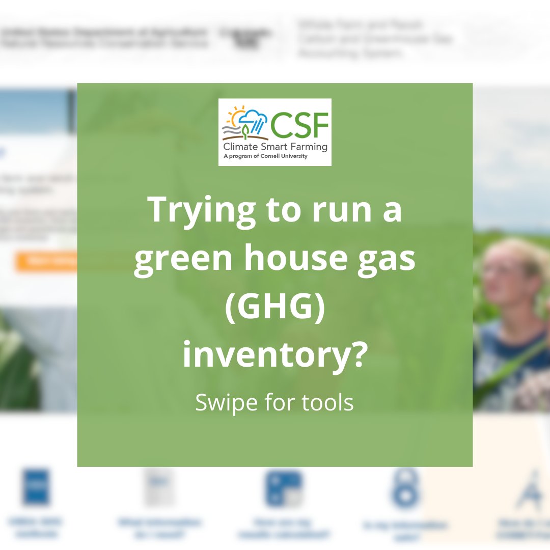 ClimateSmartCU's tweet image. Efficient farming starts with the right tools. Our greenhouse accounting tool helps you keep track of #GHG, manage carbon credits, and maximize your profits—so you can focus on what matters most: growing! Click the link in our bio to get started!