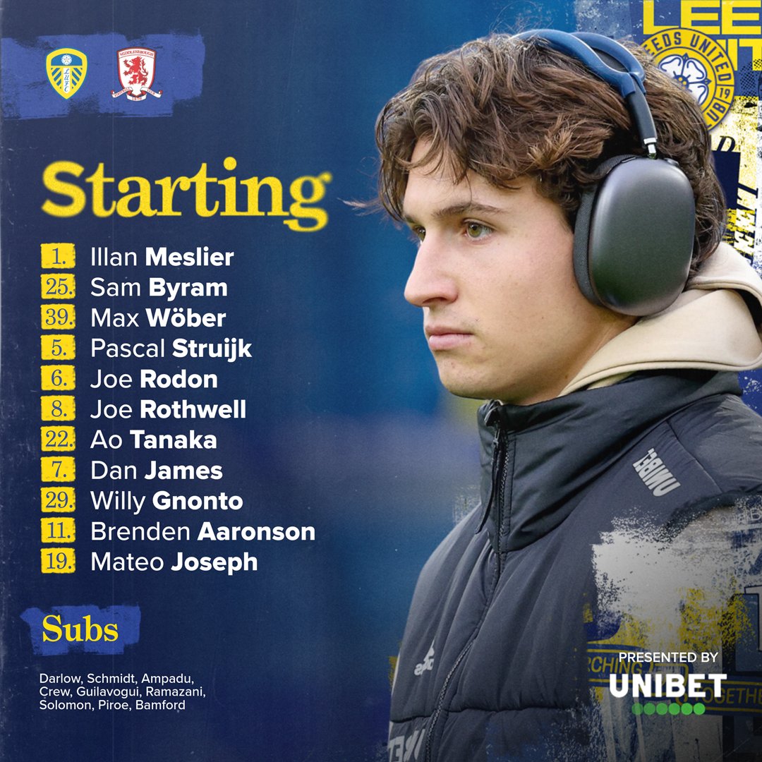 📋 Your #LUFC Starting XI...
